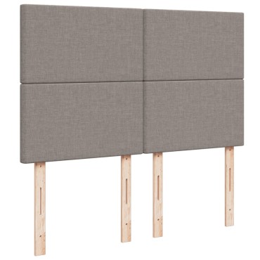 vidaXL Κρεβάτι Boxspring με Στρώμα Taupe 140x200 εκ. Υφασμάτινο