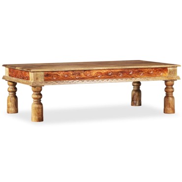 vidaXL Τραπεζάκι Σαλονιού 110x60x38cm Ξύλο Ακακίας/Μασίφ Ξύλο Μάνγκο 1 τεμ.