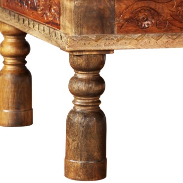 vidaXL Τραπεζάκι Σαλονιού 110x60x38cm Ξύλο Ακακίας/Μασίφ Ξύλο Μάνγκο 1 τεμ.