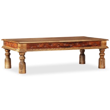 vidaXL Τραπεζάκι Σαλονιού 110x60x38cm Ξύλο Ακακίας/Μασίφ Ξύλο Μάνγκο 1 τεμ.