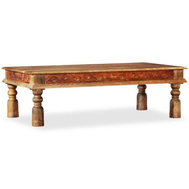 vidaXL Τραπεζάκι Σαλονιού 110x60x38cm Ξύλο Ακακίας/Μασίφ Ξύλο Μάνγκο 1 τεμ.