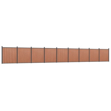 vidaXL Πάνελ Περίφραξης Καφέ 1564x186cm από WPC