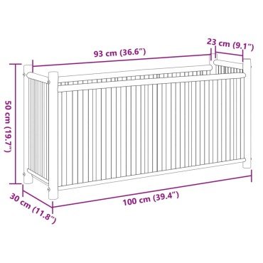 vidaXL Ζαρντινιέρα 100x30x50 εκ. από Μπαμπού
