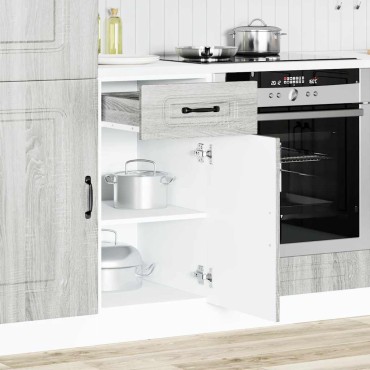 vidaXL ντουλάπι βάσης κουζίνας Kalmar Γκρι sonoma Επεξεργασμένο Ξύλο 40x46x81,5cm