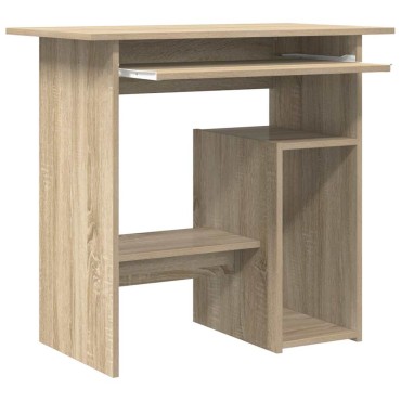 vidaXL Γραφείο Χρώμα Sonoma Δρυς 80x45x74cm από Επεξ. Ξύλο 1 τεμ.