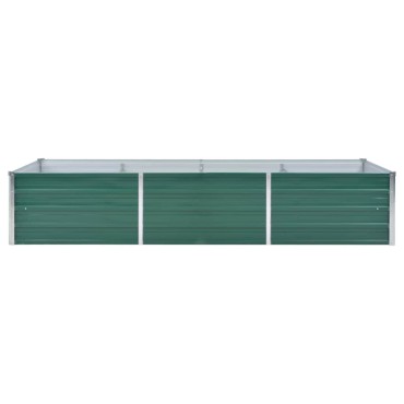 vidaXL Ζαρντινιέρα Υπερυψωμένη Γκρι 240x80x45 εκ. Γαλβανισμ. Χάλυβας