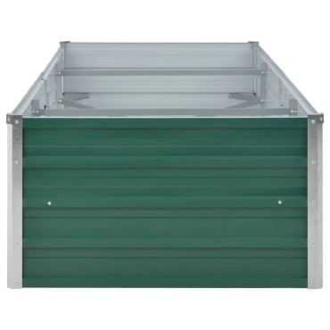 vidaXL Ζαρντινιέρα Υπερυψωμένη Γκρι 240x80x45 εκ. Γαλβανισμ. Χάλυβας