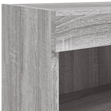 vidaXL Έπιπλο Τοίχου Τηλεόρασης με LED Γκρι Sonoma 60x30x40cm