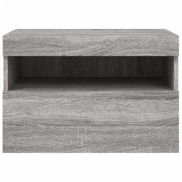vidaXL Έπιπλο Τοίχου Τηλεόρασης με LED Γκρι Sonoma 60x30x40cm