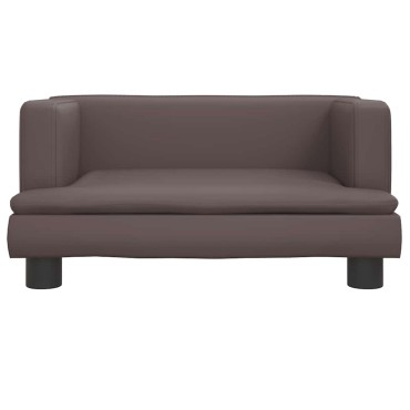 vidaXL Κρεβάτι Σκύλου Καφέ 60 x 40 x 30 εκ. από Συνθετικό Δέρμα