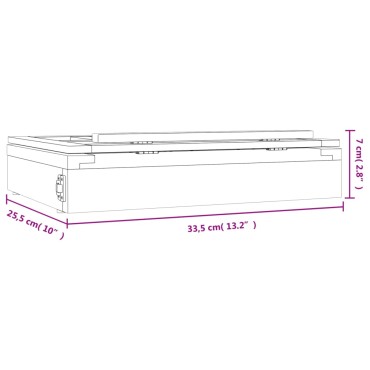 vidaXL Καβαλέτο Επιτραπέζιο Συρτάρι 33,5x25,5x7 εκ. Μασίφ Ξύλο Πεύκου
