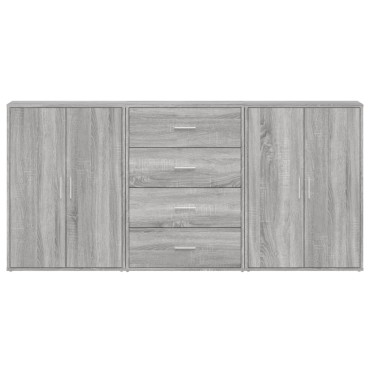 vidaXL Βοηθητικά Ντουλάπια 3 τεμ. Γκρι Sonoma 60x31x84cm Επεξ. Ξύλο