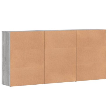 vidaXL Βοηθητικά Ντουλάπια 3 τεμ. Γκρι Sonoma 60x31x84cm Επεξ. Ξύλο