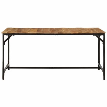 vidaXL Τραπεζαρία 160x80x75cm από Μασίφ Ακατέργαστο Ξύλο Μάνγκο 1 τεμ.