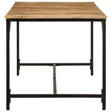 vidaXL Τραπεζαρία 160x80x75cm από Μασίφ Ακατέργαστο Ξύλο Μάνγκο 1 τεμ.