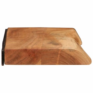 vidaXL Ράφια Τοίχου 2 τεμ. 80x20x3,5cm από Μασίφ Ξύλο Ακακίας