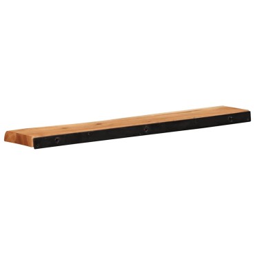 vidaXL Ράφια Τοίχου 2 τεμ. 80x20x3,5cm από Μασίφ Ξύλο Ακακίας