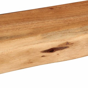 vidaXL Ράφια Τοίχου 2 τεμ. 80x20x3,5cm από Μασίφ Ξύλο Ακακίας