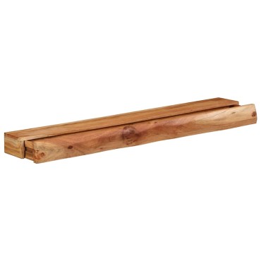 vidaXL Ράφια Τοίχου 2 τεμ. 100x17x8cm από Μασίφ Ξύλο Ακακίας