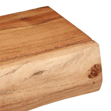 vidaXL Ράφια Τοίχου 2 τεμ. 100x17x8cm από Μασίφ Ξύλο Ακακίας