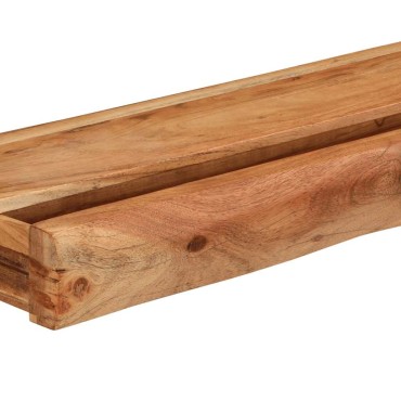 vidaXL Ράφια Τοίχου 2 τεμ. 100x17x8cm από Μασίφ Ξύλο Ακακίας
