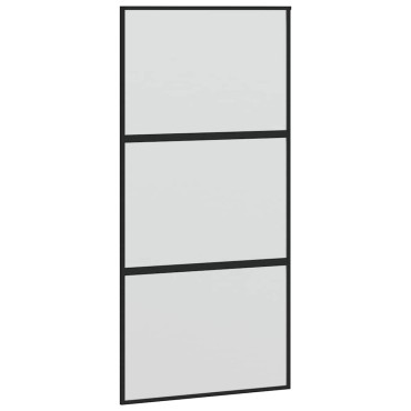vidaXL Σετ συρόμενης πόρτας με υλικό μαύρο 102,5x205 cm