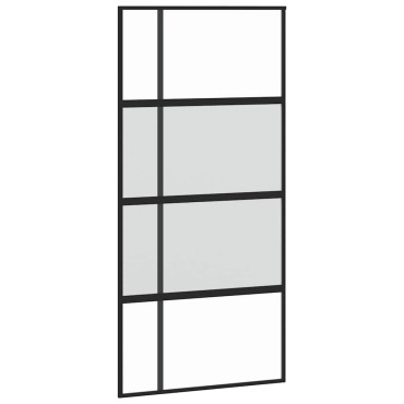 vidaXL Σετ συρόμενης πόρτας με υλικό μαύρο 102,5x205 cm
