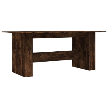 vidaXL Τραπεζαρία Καπνιστή Δρυς 180x90x76cm Επεξεργασμένο Ξύλο 1 τεμ.