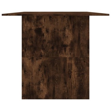 vidaXL Τραπεζαρία Καπνιστή Δρυς 180x90x76cm Επεξεργασμένο Ξύλο 1 τεμ.