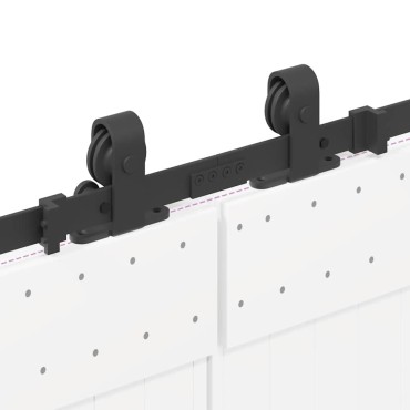 vidaXL Μηχανισμός Συρόμενης Μεσόπορτας Μαύρος 400 εκ. Ατσάλινος