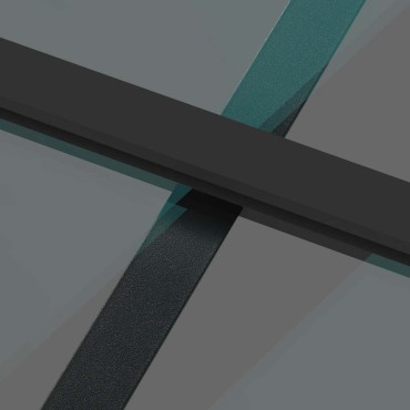 vidaXL Συρόμενη πόρτα με σετ υλικού 76x205 cm από γυαλί&Αλουμίνιο