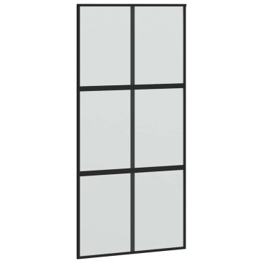 vidaXL Σετ συρόμενης πόρτας με υλικό μαύρο 102,5x205 cm
