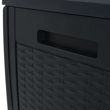 vidaXL Μπαούλο Αποθήκευσης Κήπου Ανθρακί 119x48x60cm απο Πολυπ/λένιο 1 τεμ.