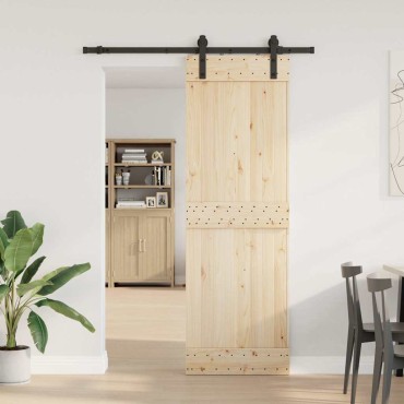 vidaXL Κιτ υλικού συρόμενης πόρτας 152 cm χάλυβα μαύρο