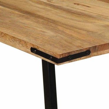 vidaXL Τραπεζαρία 160x80x75cm από Μασίφ Ξύλο Μάνγκο 1 τεμ.