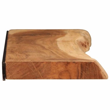 vidaXL Ράφια Τοίχου 2 τεμ. 100x20x3,5cm από Μασίφ Ξύλο Ακακίας