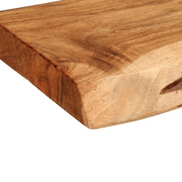 vidaXL Ράφια Τοίχου 2 τεμ. 100x20x3,5cm από Μασίφ Ξύλο Ακακίας