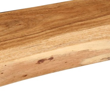 vidaXL Ράφια Τοίχου 2 τεμ. 100x20x3,5cm από Μασίφ Ξύλο Ακακίας