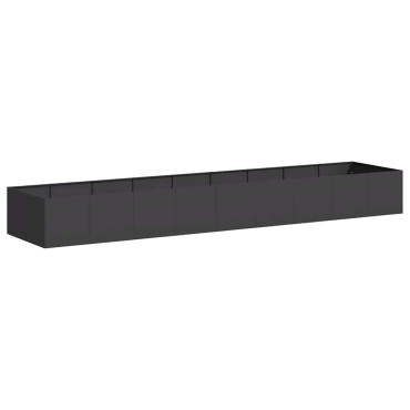 vidaXL Ζαρντινιέρα Μαύρη 360x80x40 εκ. από Χάλυβα