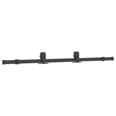 vidaXL Συρόμενη πόρτα με σετ υλικού Μαύρο 76x205 cm γυαλί μετριασμένο