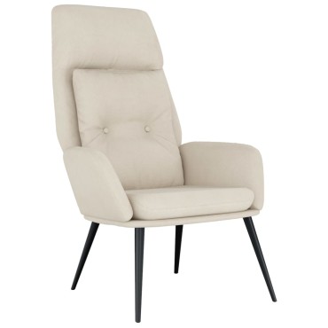 vidaXL Πολυθρόνα Relax Κρεμ από Συνθετικό Καστόρι 70x77x94cm 1 τεμ.