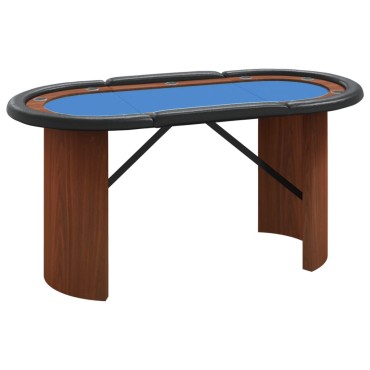 vidaXL Τραπέζι Πόκερ για 10 Παίκτες Μπλε 160x80x75cm 1 τεμ.