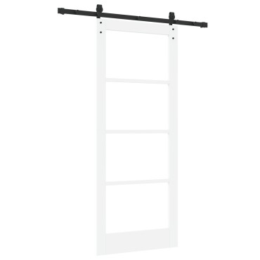 vidaXL Συρόμενη Πόρτα με Σετ Αξεσουάρ 'ORKDAL' Λευκή 83x202 cm