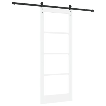 vidaXL Συρόμενη Πόρτα με Σετ Χαλκά 'ORKDAL' Λευκή 83x211 cm