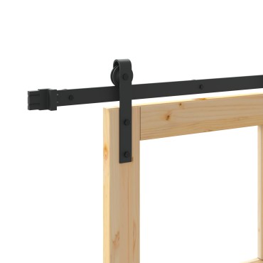 Συρόμενη Πόρτα vidaXL με Σετ Υλικών 'ORKDAL'83x232 cm, Εσωτερική Πόρτα vidaXL με Γυαλί 'ORKDAL'83x232x4 cm από Μασίφ Ξύλο Πεύκου