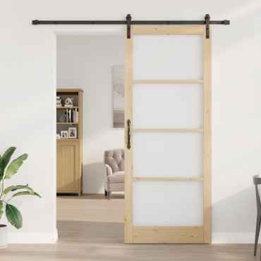 vidaXL Συρόμενη Πόρτα με Σετ Εξαρτημάτων 'ORKDAL'93x232 εκ.