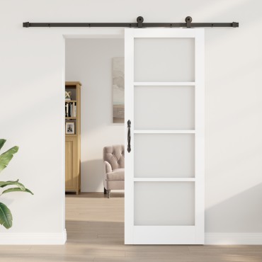 vidaXL Συρόμενη Πόρτα με Σετ Hardware "ORKDAL" Λευκή 78x211 εκ.