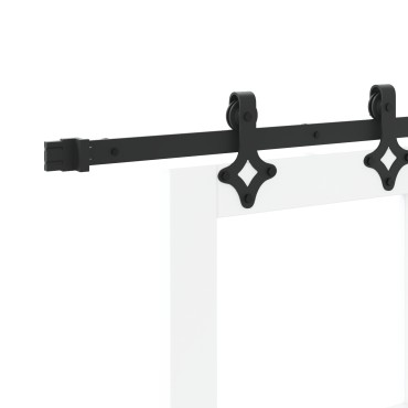 Συρόμενη Πόρτα vidaXL με Σετ Υλικών Λευκή 78x232 cm Ξύλο Πεύκου, Εσωτερική Πόρτα vidaXL με Γυαλί 'ORKDAL' Λευκή 78x232x4 cm