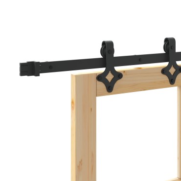 Συρόμενη Πόρτα vidaXL με Σετ Υλικών 83x211 cm Συμπαγές Ξύλο Πεύκου, Εσωτερική Πόρτα vidaXL με Γυαλί 'ORKDAL'83x211x4 cm Συμπαγές Ξύλο Πεύκου