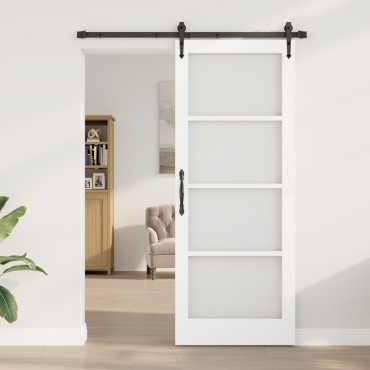vidaXL Συρόμενη Πόρτα με Σετ Εξαρτημάτων ORKDAL Λευκή 83x211 cm
